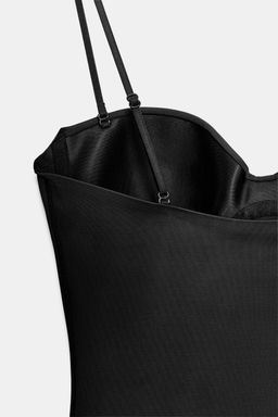 VESTIDO CORTO MEZCLA POLIAMIDA / Negro - Zara фото 8