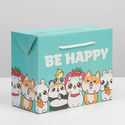 Пакет—коробка, подарочная упаковка, «Present», 23 х 18 х 11 см