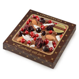 Шоколад молочный с украшением Ежевика, кокос, миндаль 75 гр - Chokodelika фото 2