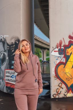 207/206 Костюм с толстовкой, начес, ментол - Knitka wear фото 5