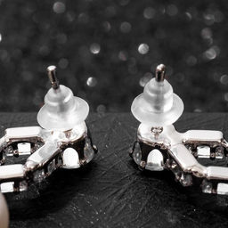 Серьги с жемчугом Подари нежность круг, цвет белый в серебре - Queen fair фото 2