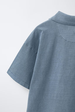 POLO EFECTO LAVADO / Azul