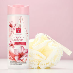 Подарочный набор косметики «Самой лучшей», гель для душа 250 мл и мочалка для тела, Чистое счастье