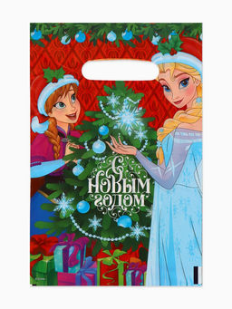 Цена за 50 шт. Пакет полиэтиленновый С Новым годом, 20 ? 30 см