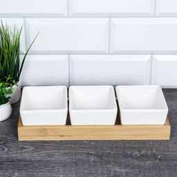 Менажница 3 предмета 220 мл / KT010 /уп 24/ на подставке - ГалеонТрейд фото 3