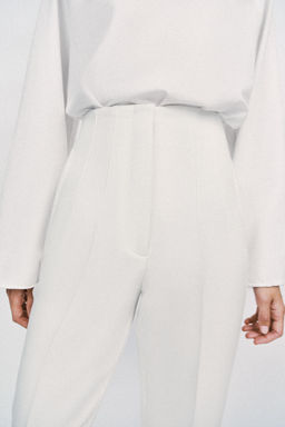 PANTAL?N TIRO ALTO / Blanco - Zara фото 4