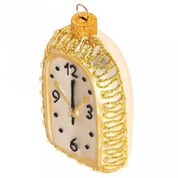 Елочная игрушка фигурка стеклянная Часики h10,5см, ручная художественная роспись, подарочная упаковка (Россия) - Домашняя мода фото 5