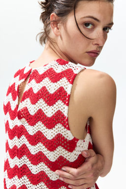 Top en punto jacquard efecto crochet - H&m фото 2