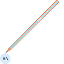 Карандаш чернографитный Attache Orange Ray HB б/ласт пластик оранж/голуб  фото 2