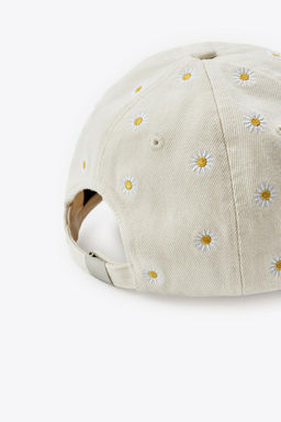 TWILL CAP WITH FLORAL EMBROIDERY - Zara фото 3