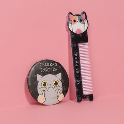 Набор Булка, 2 предмета: зеркало, расчёска - Queen fair фото 2