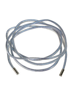 Пояс шнурок из искусственной кожи, серебро