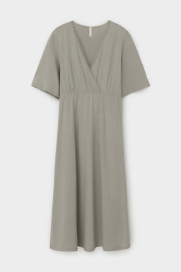 Е 10055/пыльно-оливковый сорочка ночная жен