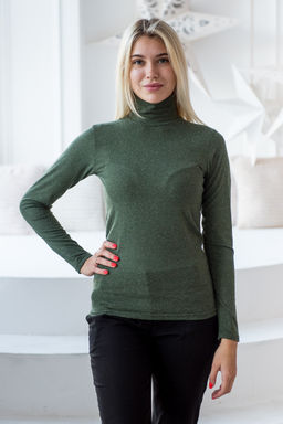 Водолазка женская ангора софт Жаннет хаки - Амадэль фото 6