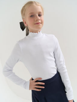 Бадлон с волнистым воротом Белый 7+