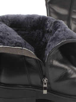 Z4215M BLACK Сапоги зимние женские (натуральная кожа, натуральный мех)