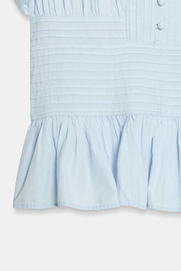 BLUSA JARETAS MANGA ABULLONADA / Celeste - Zara фото 8