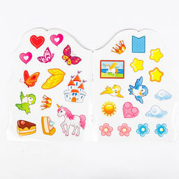 Цена за 2 шт. Раскраска для девочек Принцесса, 16 стр., с наклейками