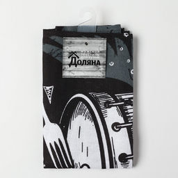 Цена за 2 шт. Кухонное полотенце «Доляна» Rock&apos;n&apos;roll, 35×60 см