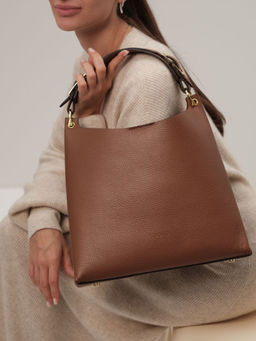 Сумка кожаная Deboro 30994 коричневая