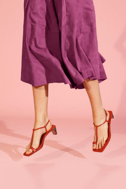 LIMITED EDITION ASYMMETRIC SUEDE LEATHER MIDI SKIRT - Zara фото 4
