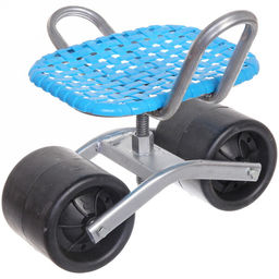 Стул садовый на колесах для прополки и работы в саду 35*47*14см с поворотным механизмом(360), цвет синий