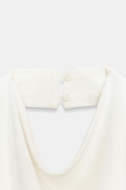 TOP DRAPEADO FLUIDO / Blanco roto - Zara фото 9