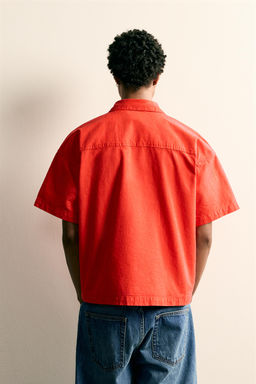 POLO DENIM BOXY FIT / Rojo - Zara фото 3
