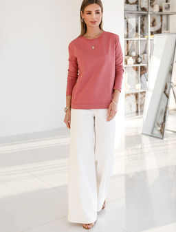 VILATTE / Лонгслив из фактурного хлопка  фото 5