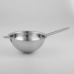 Дуршлаг из нержавеющей стали Доляна Индия, 1,8 л, d=22 см, длинная ручка  фото 2