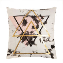 Наволочка декоративная Этель Треугольники 40х40 см, велюр