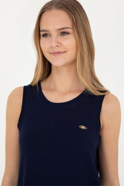 Женское темно-синее трикотажное платье - U.s. polo assn фото 9