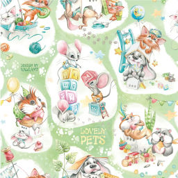 VAL LPG-S16S5 Набор органайзеров для белья, 2 шт., без крышки, 32*32*10 см, зел., ЛЮБИМЧИКИ, шт