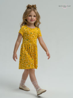 Платье Лето цветы на горчице - Sovalina фото 12