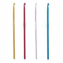 Для вязания Gamma CH-15 крючок цв. алюминий d 4.5 мм 15 см в чехле фото 5