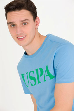 U. S. Polo Assn Мужская бирюзовая базовая футболка с круглым вырезом - U.s. polo assn фото 8