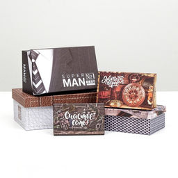 Набор коробок 10 в 1 Брутальность ,32,5 х 20 х 12,5 12 х 7 х 4 см - UPAK LAND фото 5