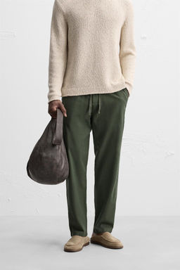 RELAXED FIT JOGGER WAIST TROUSERS - Zara фото 41