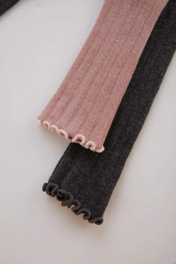 Комплект из 2 носков и колготок для маленьких девочек - Defacto фото 3