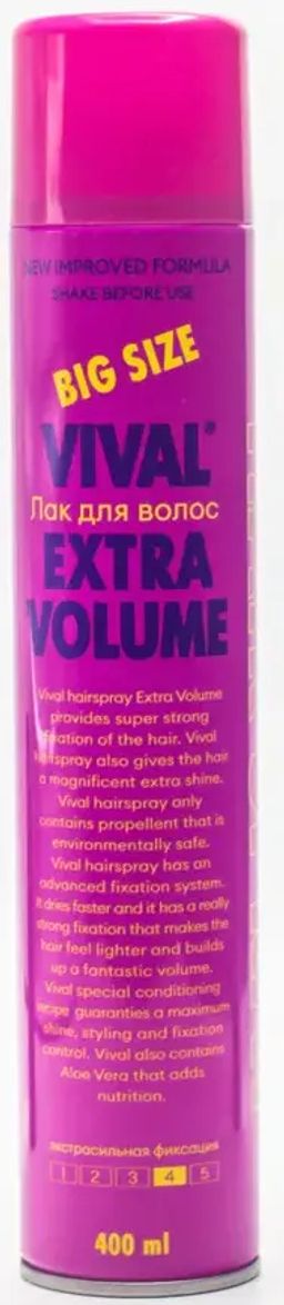 VIVAL beauty Лак для волос Extra Volume 400 мл