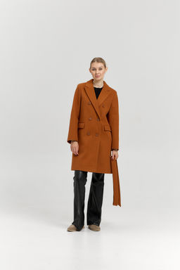 Пальто женское демисезонное 26897 (карамель)