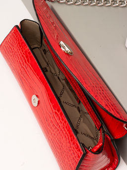 LACCOMA сумка J0117-красный эко кожа хлопок  фото 6