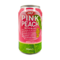 Напиток Персик + Алоэ фруктовый освежающий Pink Peach With Aloe OKF, Корея, 340 мл