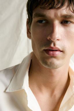 CAMISA RELAXED FIT ALGOD?N / Blanco - Zara фото 5