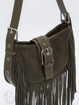 Сумка женская кожаная 99057-1NN brown green Natale Navetta  в Новосибирске