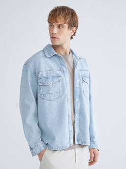 Rahat Kal?p Uzun Kollu Erkek Jean G?mlek