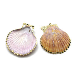 Подвеска Ракушка морского гребешка 30*35мм цвет радужный