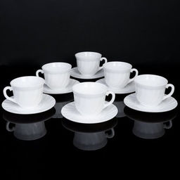 Чайный набор 12 предметов 200 мл белая А / XWB190HP55-6E (WHITE) /уп 8/ - Галеонтрейд фото 14