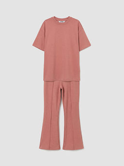 K?z ?ocuk K?sa Kollu Soft Touch Ti??rt ve Tayt