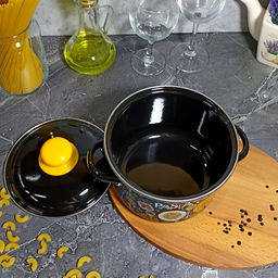 Кастрюля 2,0л цил. черн. Pasta 1RD161M - Стальэмаль фото 5